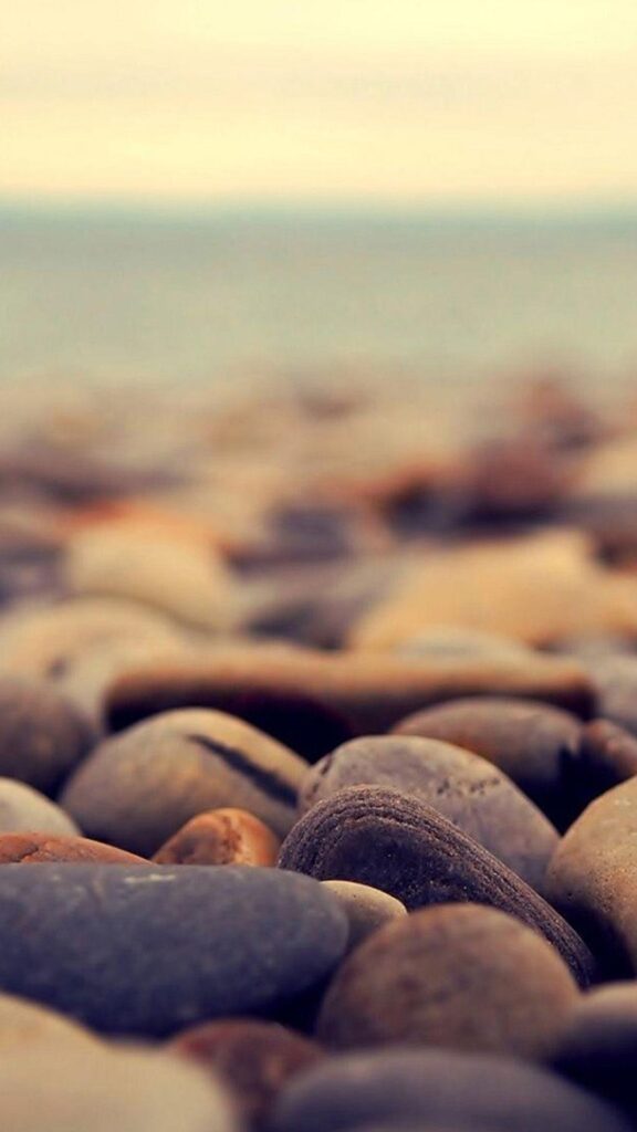 Ocean Beach Pebble Rocks Blur