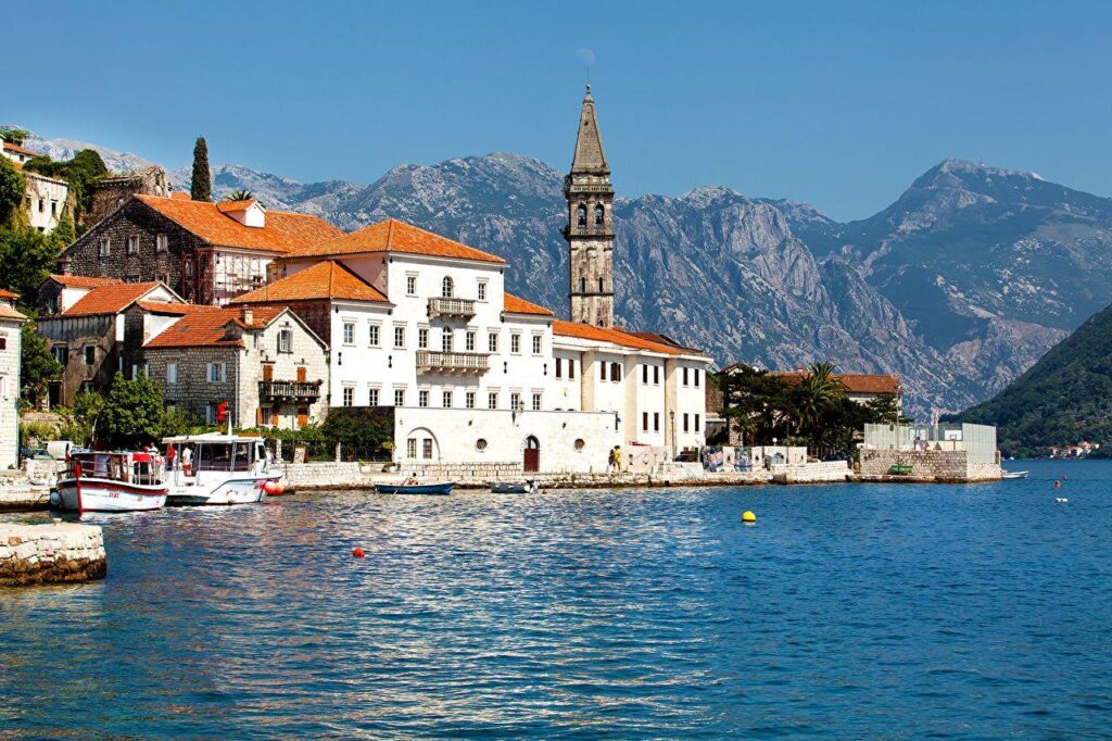 Wallpapers Montenegro Kotor bay Mountains Coast Cities Building