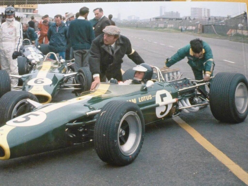 Jim Clark, Lotus , Zandvoort Graham Hill, backgrounds