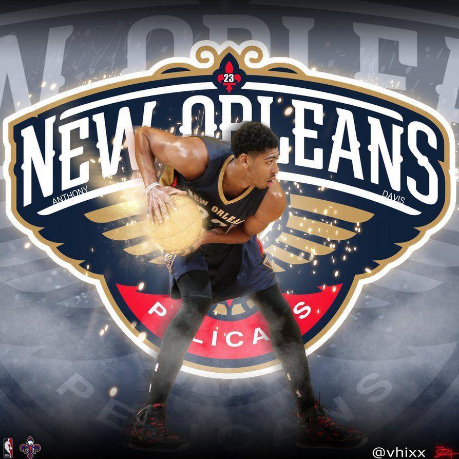 Anthony Davis New Orleans Pelicans Blu by vernhix