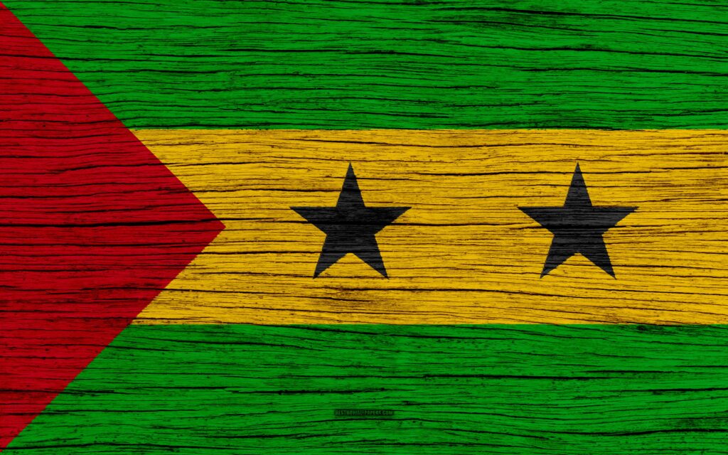 Download wallpapers Flag of Sao Tome and Principe, k, Africa