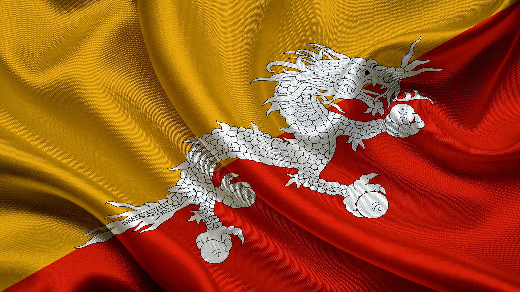 Wallpaper Dragons Bhutan Flag