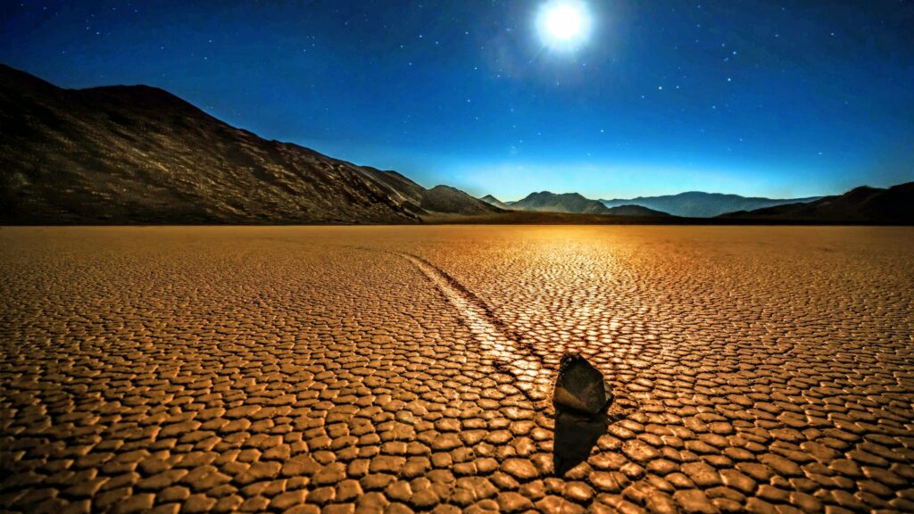 Sailing Stones In The Racetrack Playa, Death Valley National Park