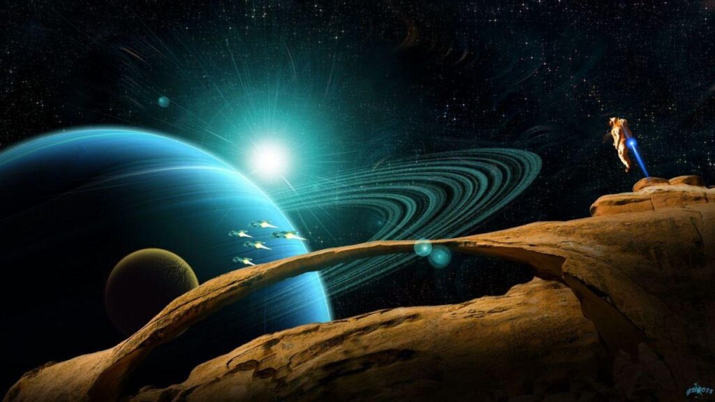 Outer space planets science fiction wallpapers
