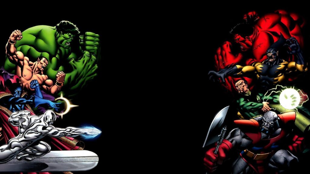 Red hulk vs green hulk and Wallpapers