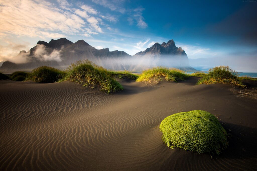 Wallpapers Reykjavik, k, k wallpaper, Iceland, mountain, sand