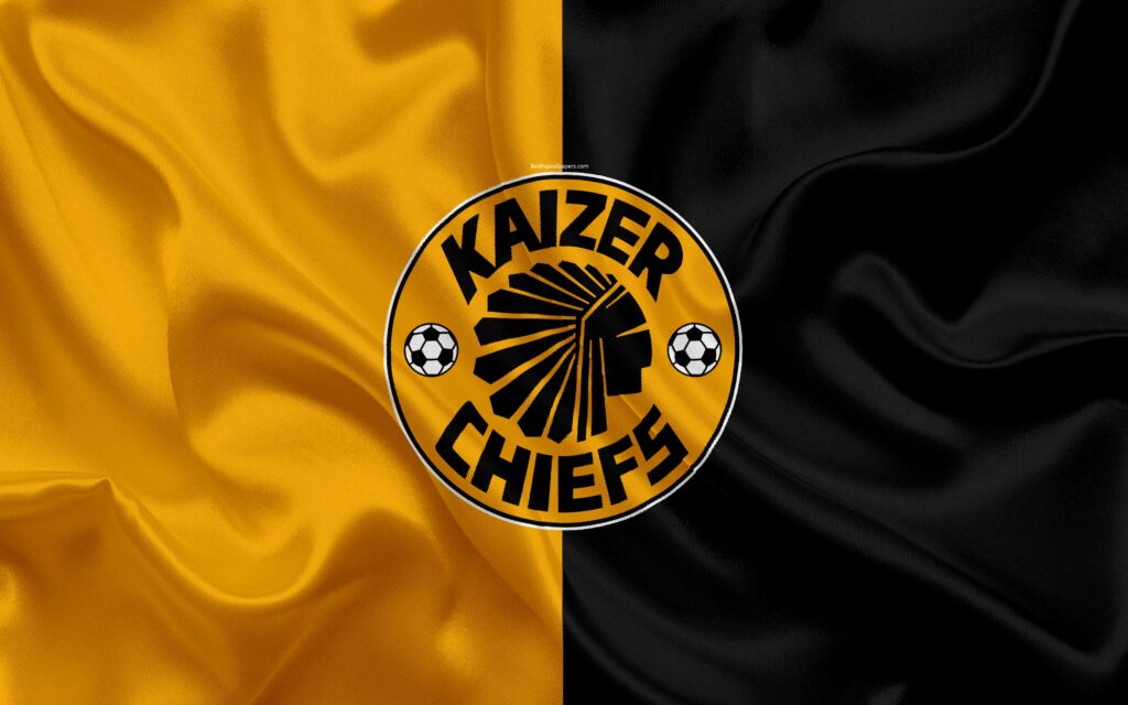 Download wallpapers Kaizer Chiefs FC, k, logo, orange black silk