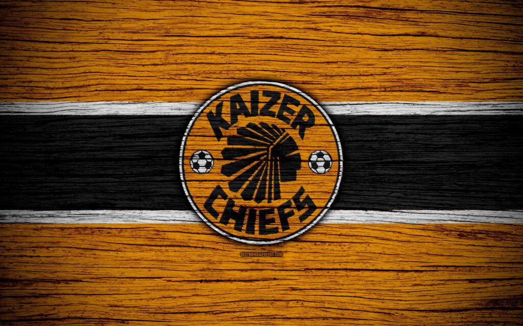 Download wallpapers FC Kaizer Chiefs, k, wooden texture, South