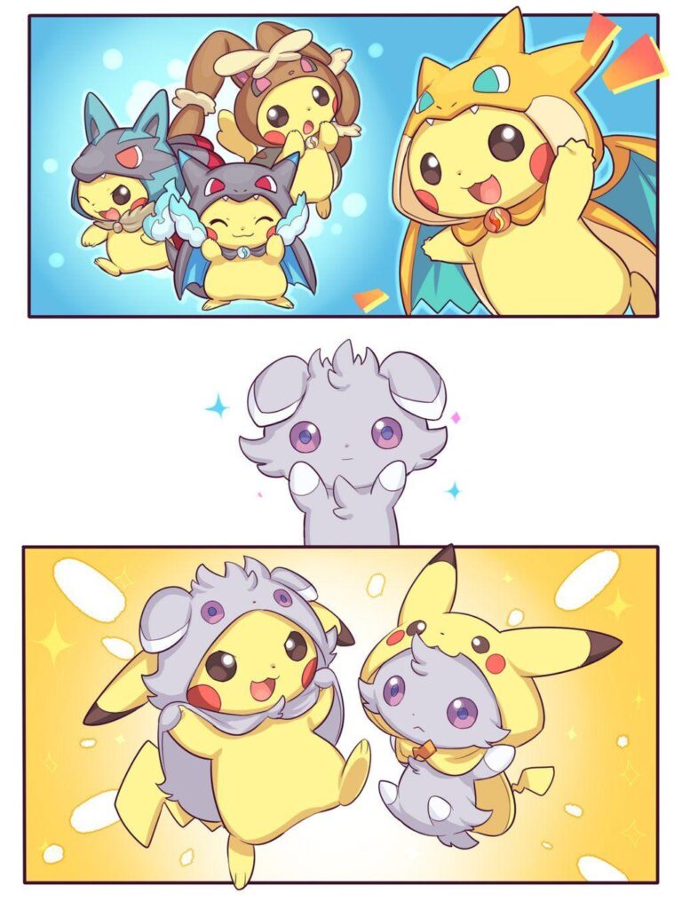 Pikachu and espurr