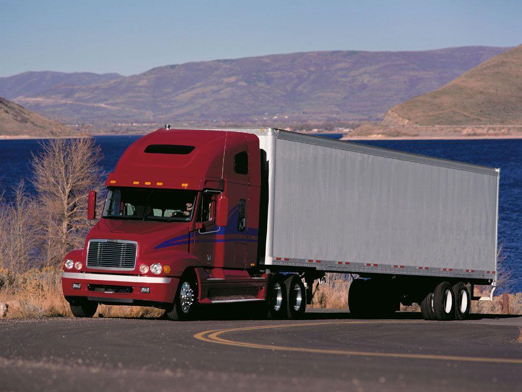 Download Wallpapers mountains truck freightliner,
