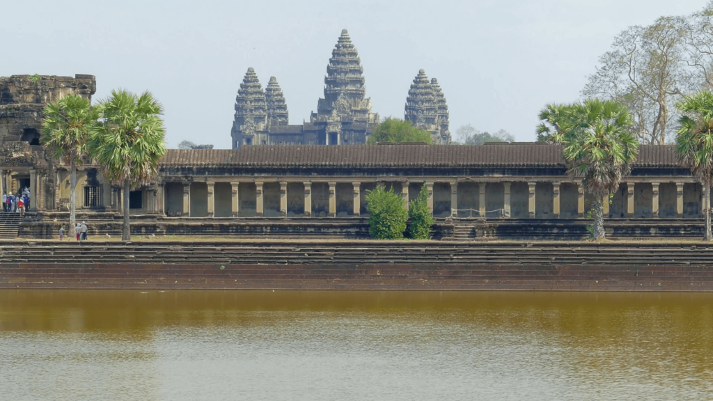 Angkor Wat temple landscape in Siem Reap, Cambodia Stock Video