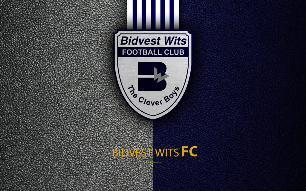 Download wallpapers Bidvest Wits FC, k, leather texture, logo