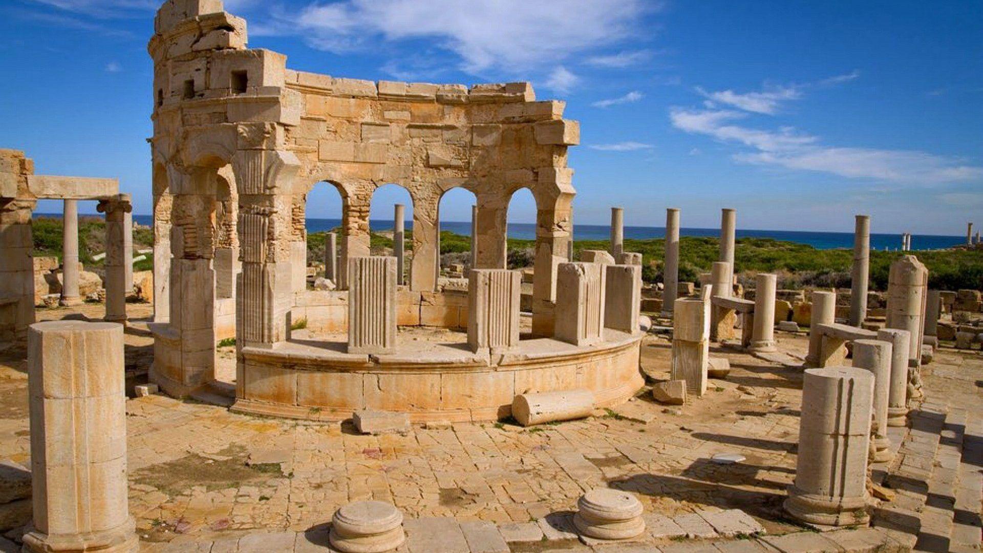 Ancient Leptis Magna Ruins Libya Tripoli Ancient Roman