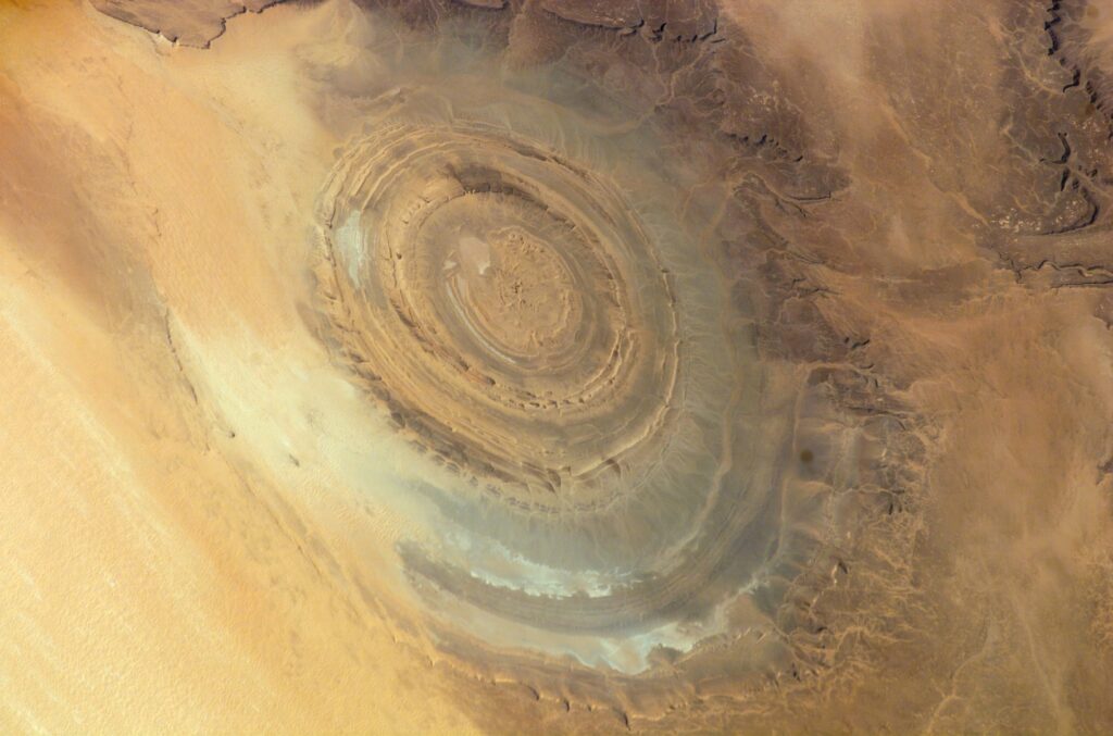 Mauritania Richat Structure, in the Maur Adrar Desert, photographed