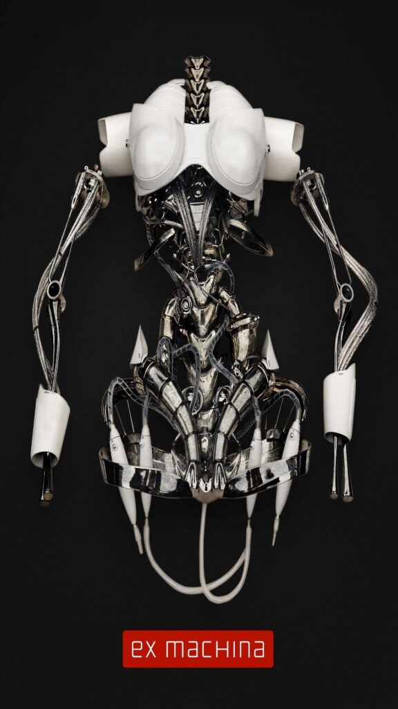 Ex Machina Movie Poster Robot Skeleton iPhone Plus 2K Wallpapers
