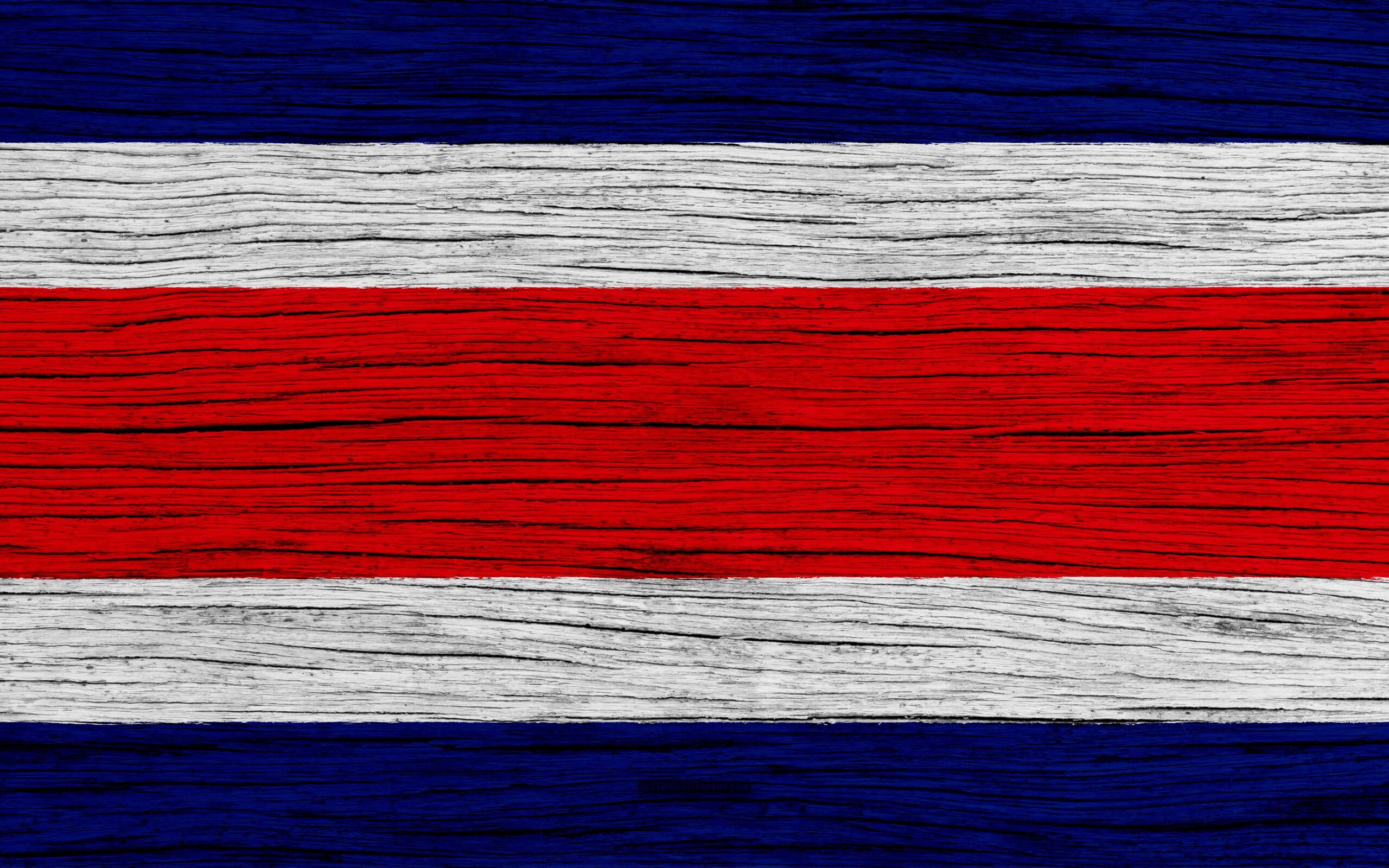 Download wallpapers Flag of Costa Rica, k, North America, wooden