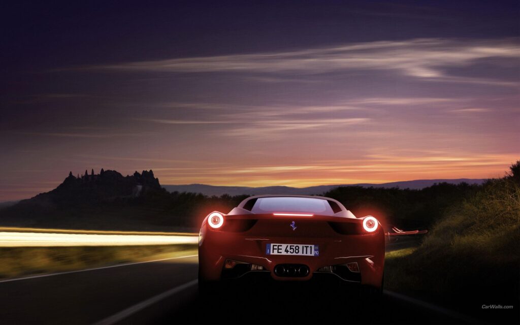 Ferrari italia cars rear view wallpapers