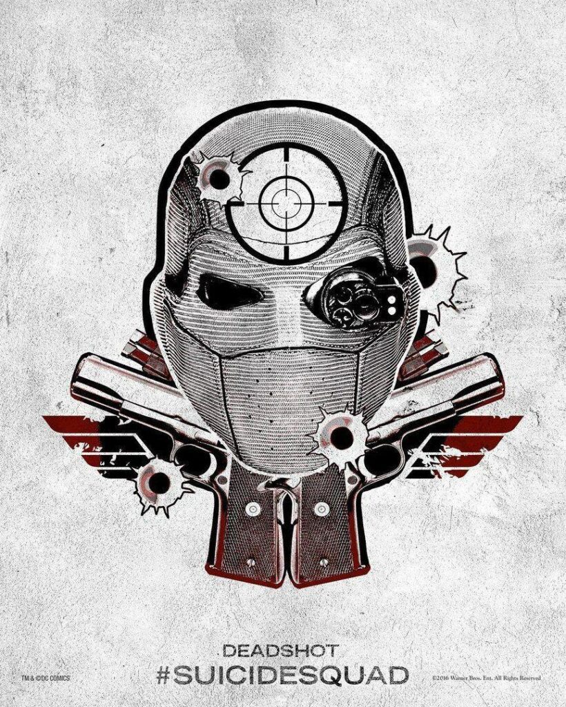 Suicide Squad Logo Deadshot wallpapers 2K in Movies