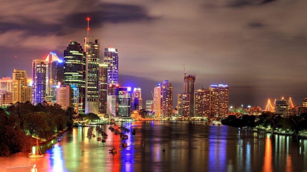 Brisbane by night Wallpapers Australia World