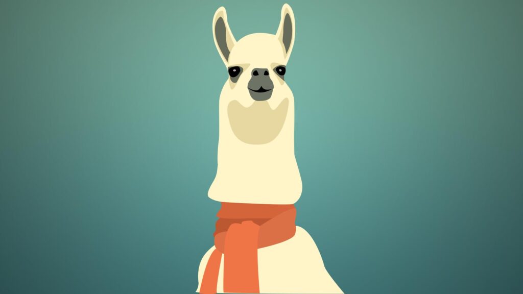 A llama wearing a scarf  wallpapers