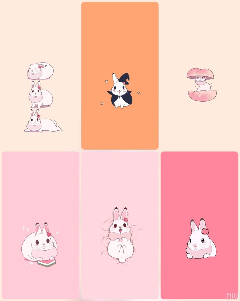 Minimalist Rabbit Cartoons Wallpapers Download Them Now