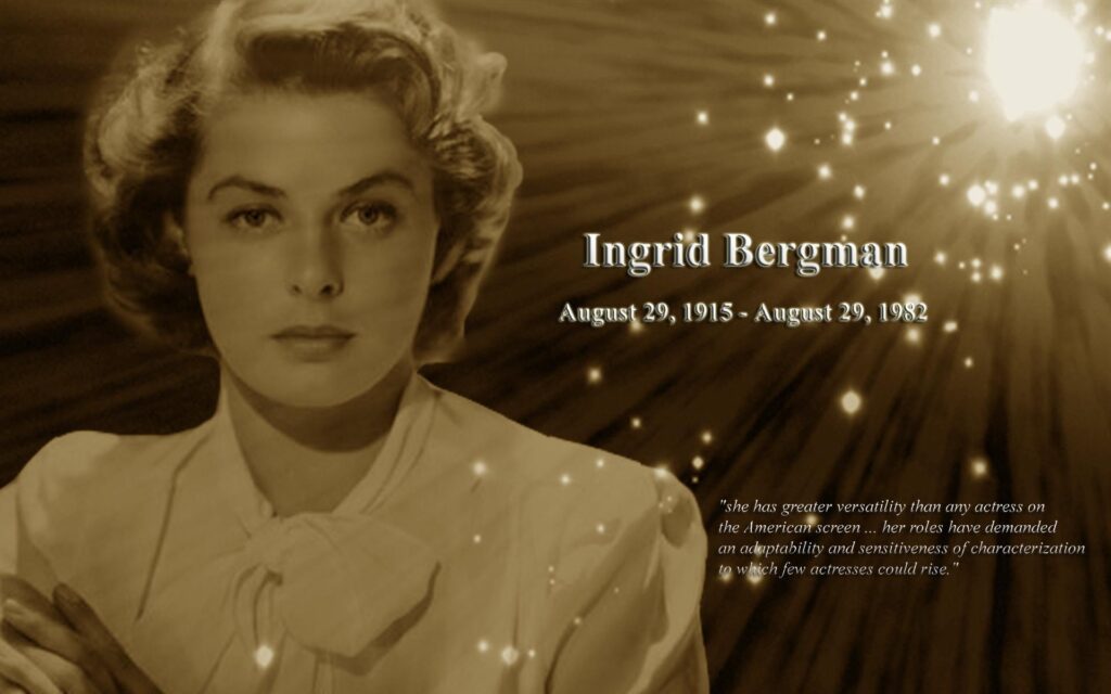 Ingrid Bergman Desk 4K Wallpapers