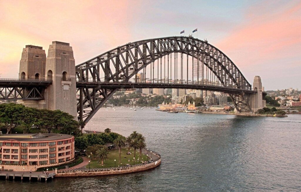 Town sydney australia sydney harbour bridge harbour bridge bridge