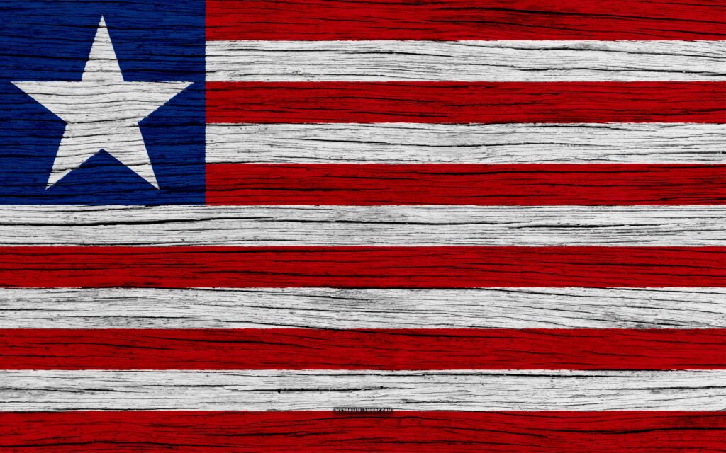 Download wallpapers Flag of Liberia, k, Africa, wooden texture