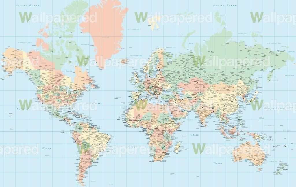Pastel World Map Wallpapers