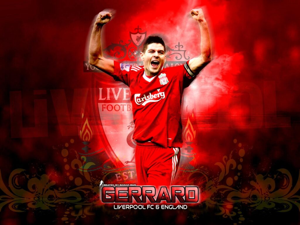 The football player of Liverpool Steven Gerrard wallpapers and