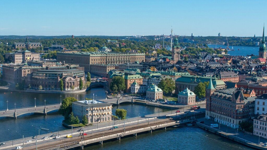 Wallpapers Stockholm Sweden Bridges From above Cities