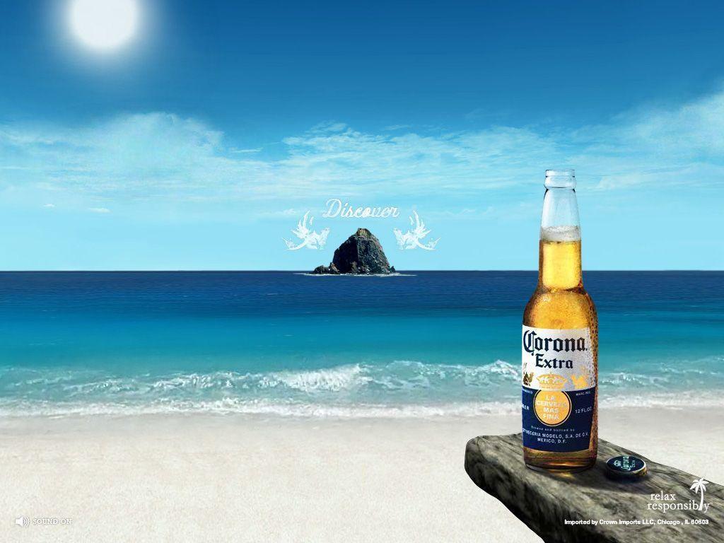 Corona Extra Alcohol Drink Beach Wallpaper 2K Wall Wallpapers
