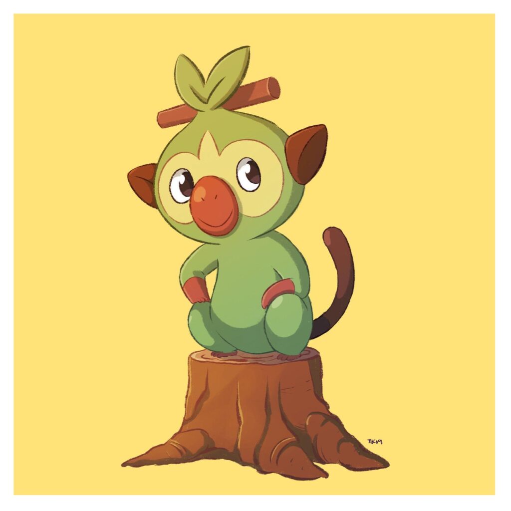 I drew a quick Grookey after the direct this morning NintendoSwitch