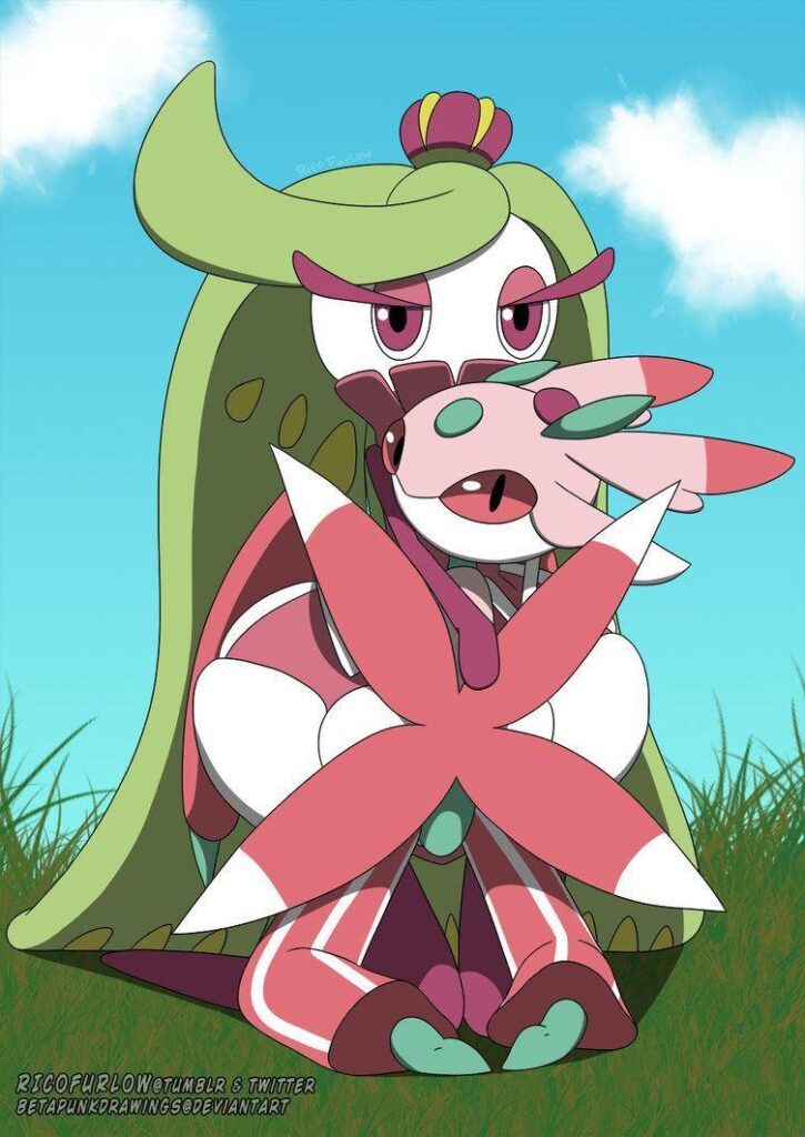 Tsareena and Lurantis by BetaPunkDrawings