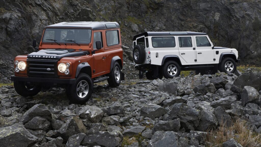 HD White and red Land Rover Defender Wallpapers