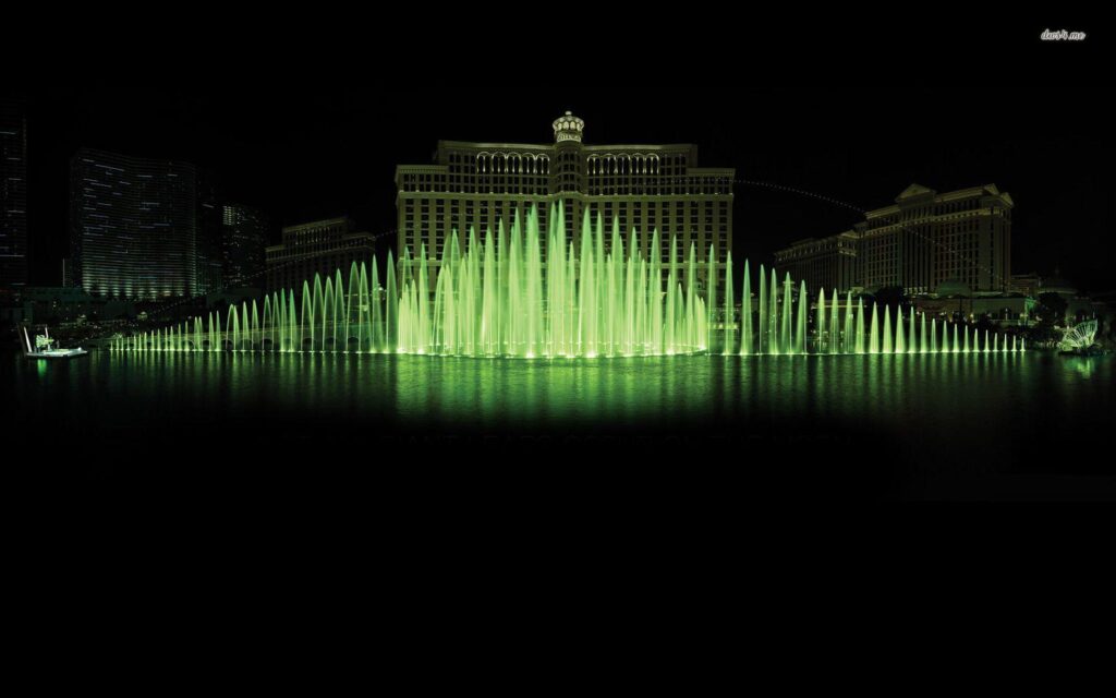Bellagio Fountains Night View Wallpapers