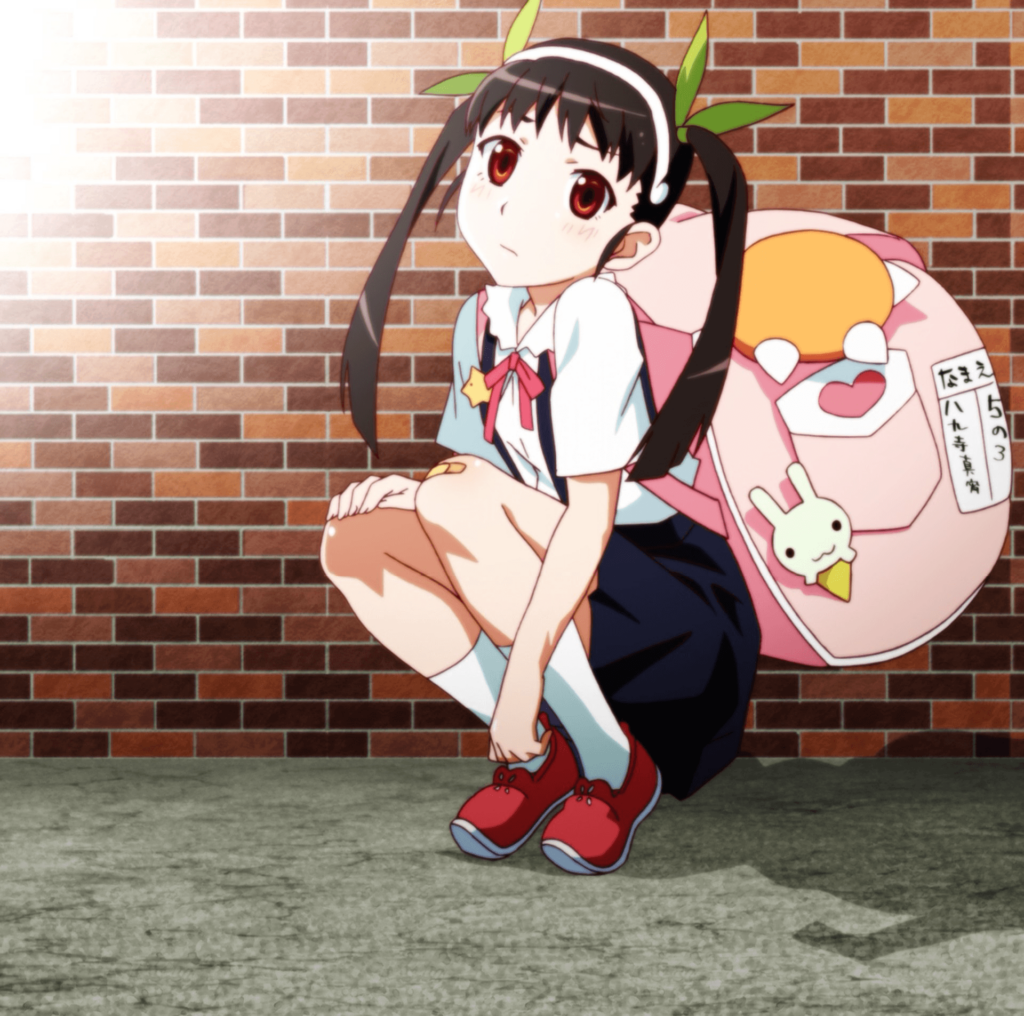 Wallpapers anime girls, kawaii girl, white skin, Monogatari Series
