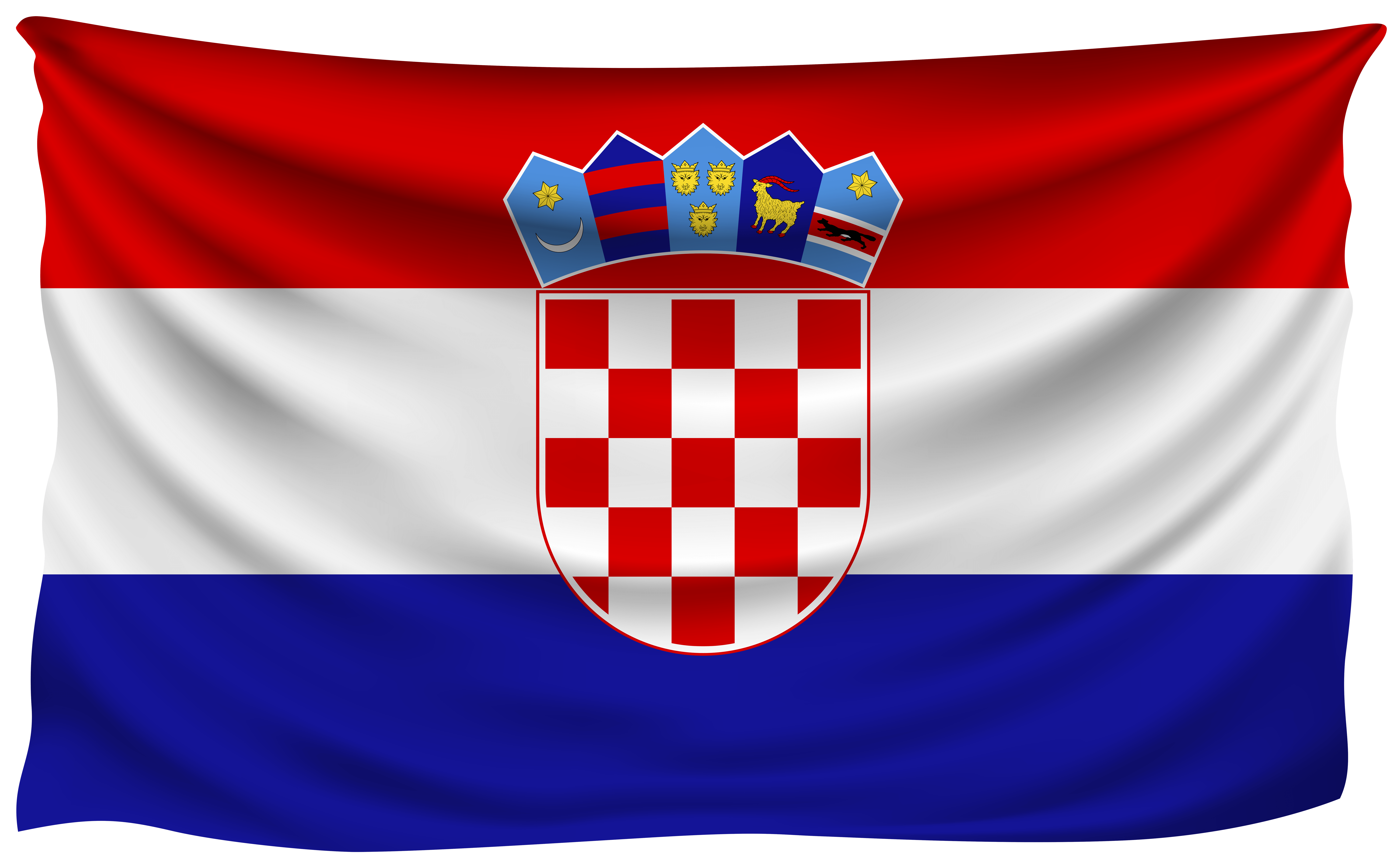 Croatia Wrinkled Flag