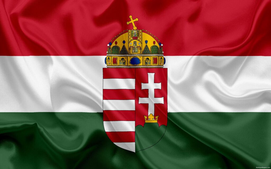 Download wallpapers Hungary national football team, emblem, logo
