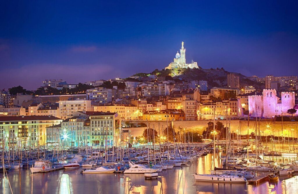 Wallpaper Marseille France Yacht Sailing Marinas Evening Cities