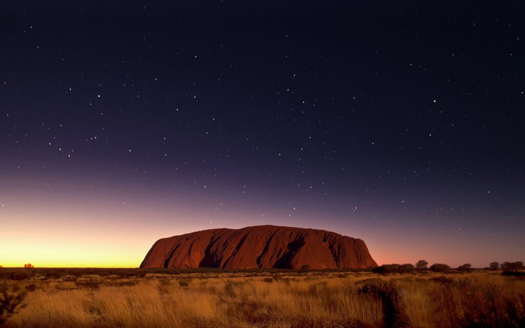 Download wallpapers Ayers Rock, k, nightscapes, australian