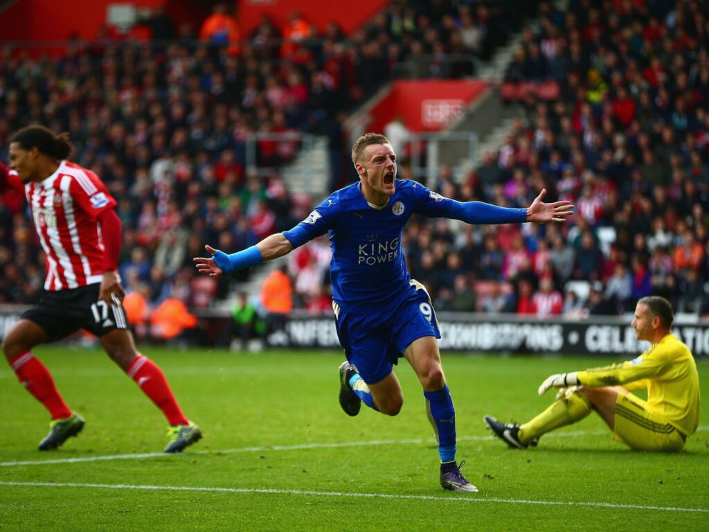 Southampton vs Leicester City match report Jamie Vardy double