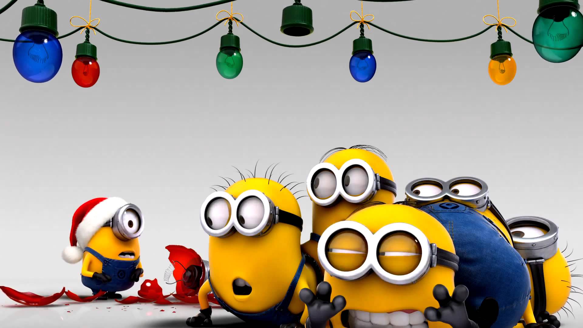 Minions decorating for christmas wallpapers
