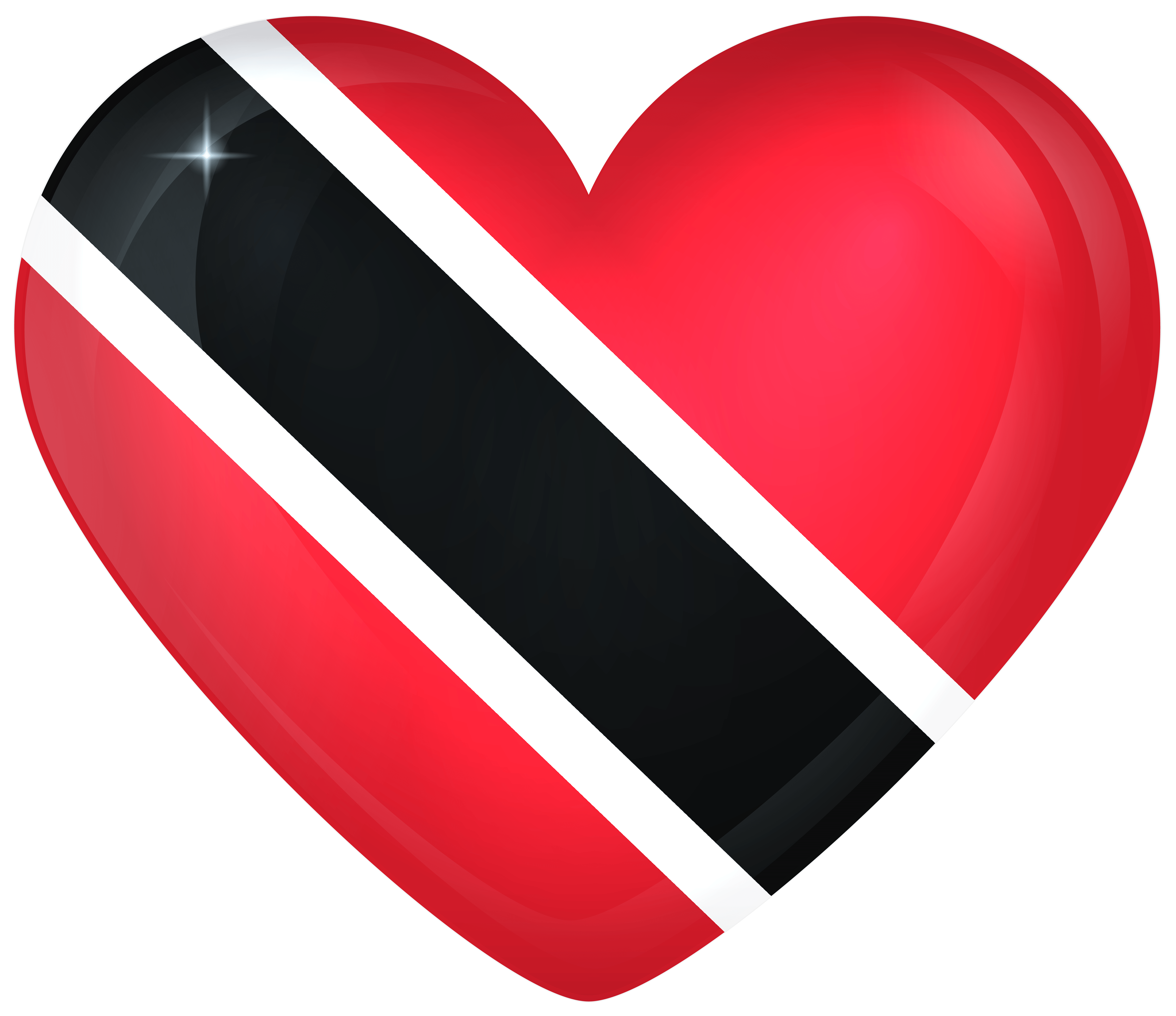 Trinidad and Tobago Large Heart Flag