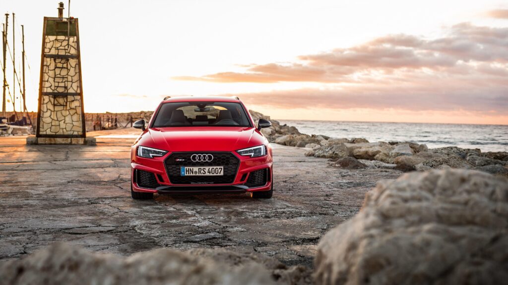 Wallpapers Audi Estate car RS Avant Red auto Front