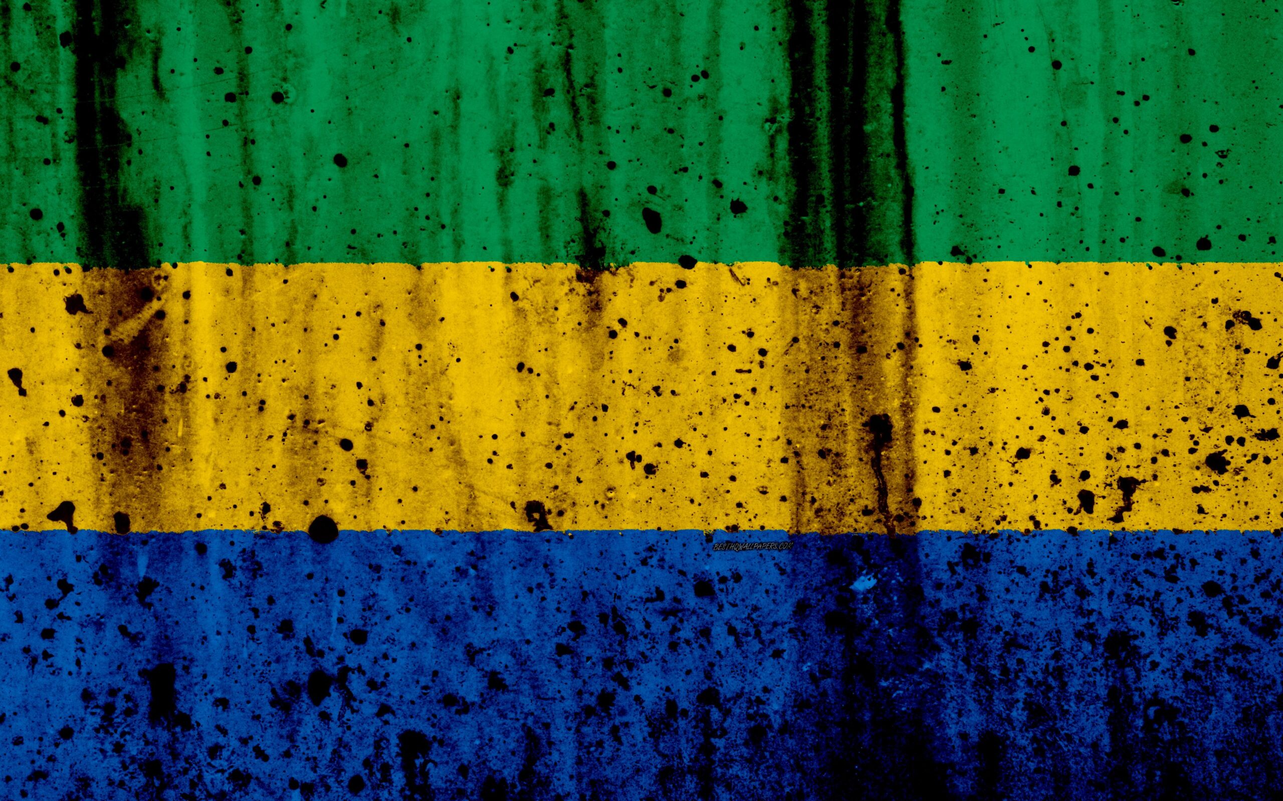 Download wallpapers Gabonese flag, k, grunge, flag of Gabon, Africa