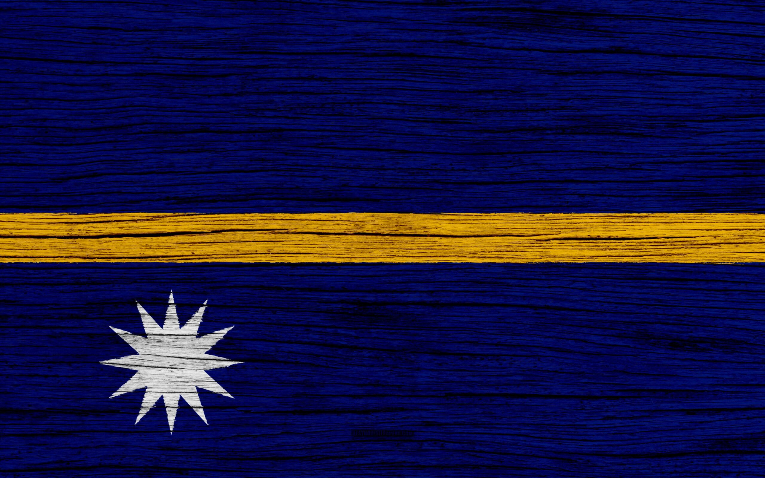 Download wallpapers Flag of Nauru, k, Oceania, wooden texture