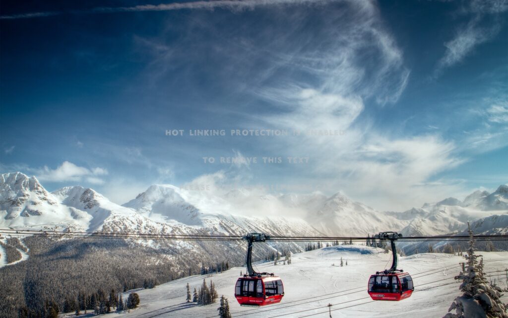 Whistler valley mountains snow gondolas ski