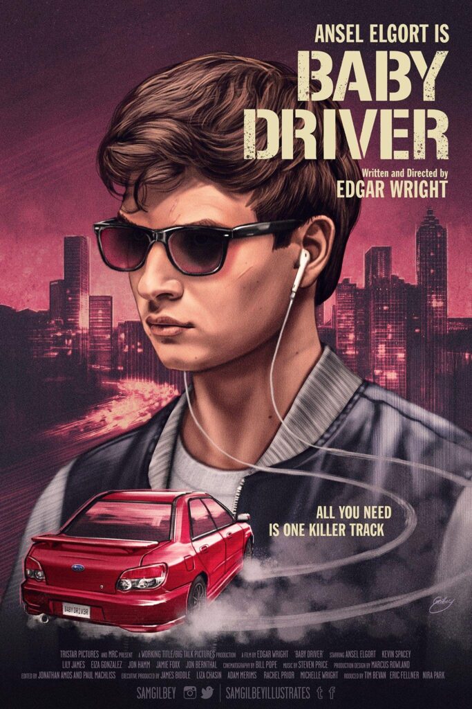 Baby Driver movie poster by Sam Gilbey