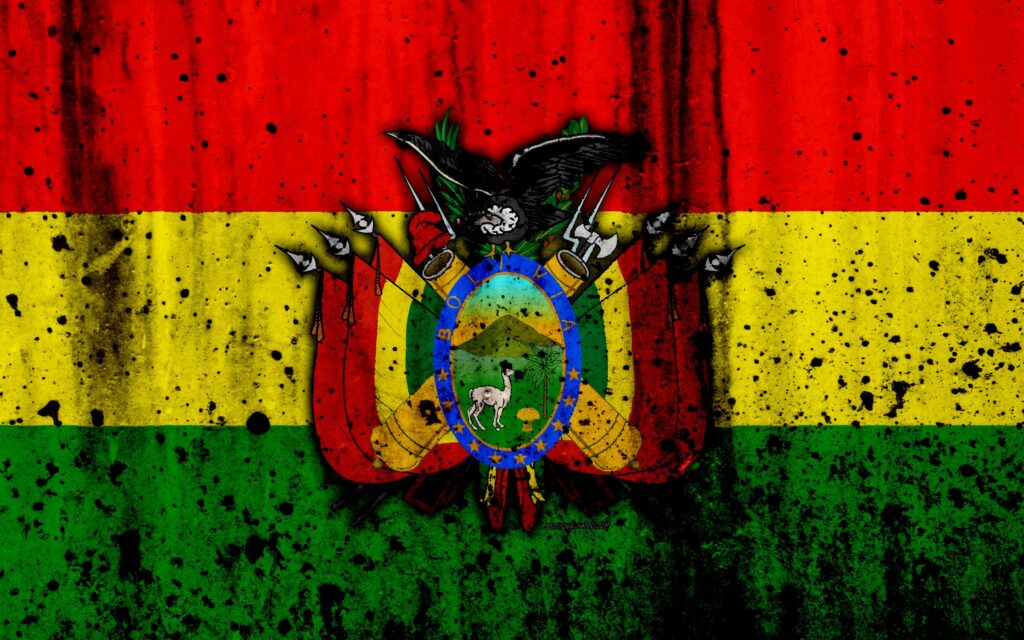Download wallpapers Bolivian flag, k, grunge, flag of Bolivia